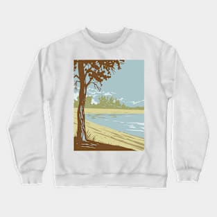 Edness K Wilkins State Park on the North Platte River East of Casper in Natrona County Wyoming WPA Poster Art Crewneck Sweatshirt